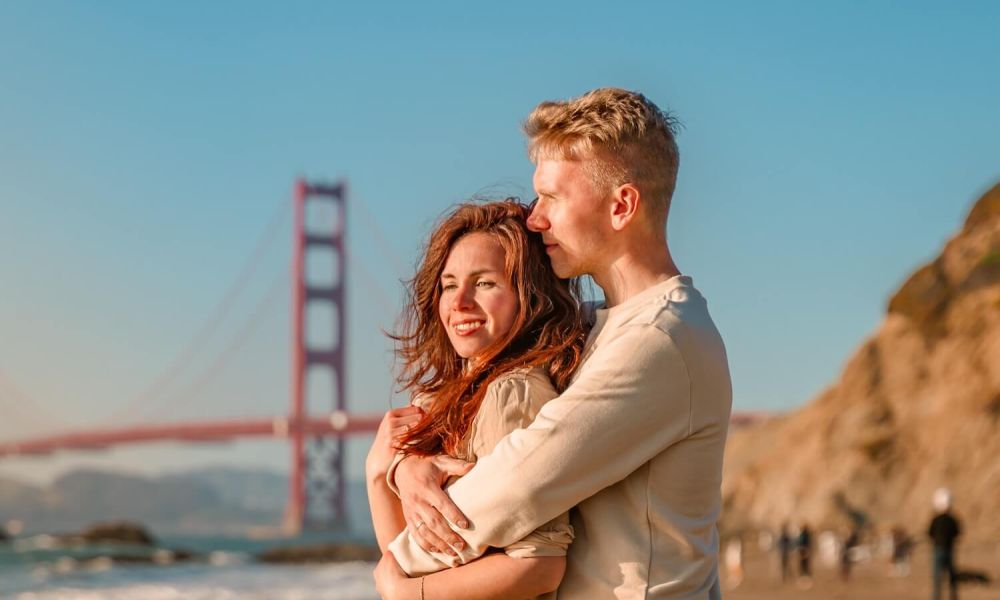 young couple in san fran